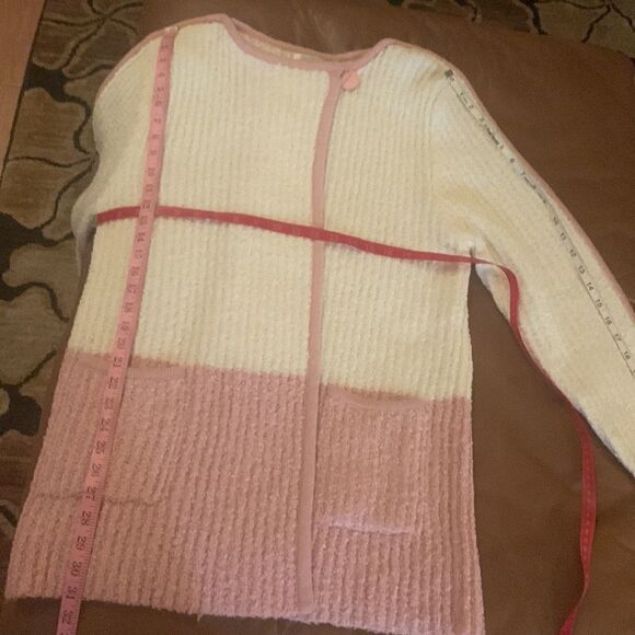 Laura Gayle Large 💯 Acrylic Machine Wash 2 Button Front Pretty In Pink Sweater - Picture 11 of 12